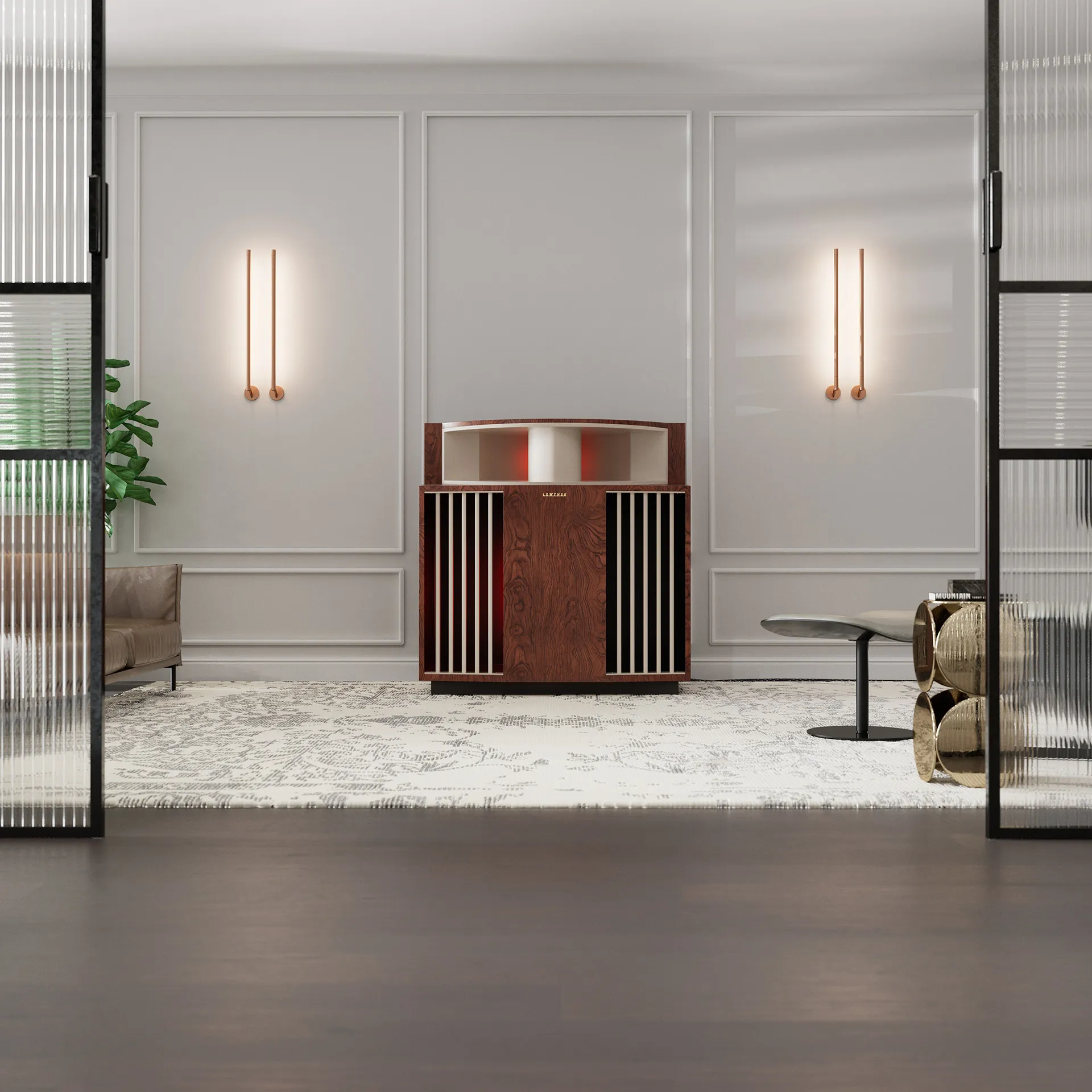 Hegeman in listening room